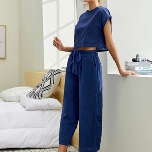 Cotton two piece top and bottoms